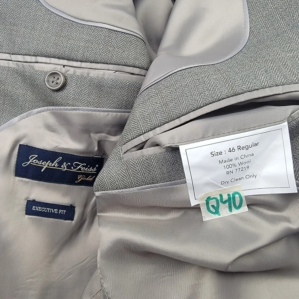 Joseph & Feiss‎ 100% wool check sportscoat executive fit